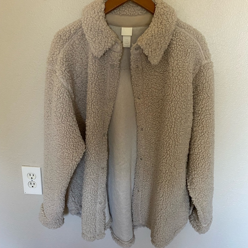 H&M Sherpa shacket